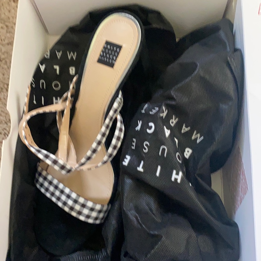 Brand new never worn black and white heels